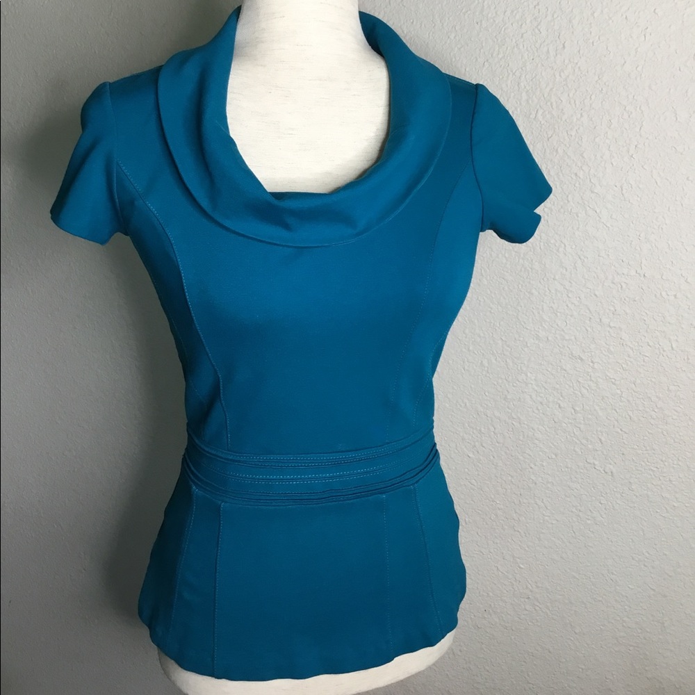 White House BlackMarketWomen’sBlouse TurquoiseSz00